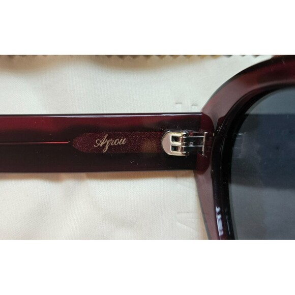 MAIE Atelier Azrou Burgundy Grey Round Sunglasses UV400 Polarised Lens